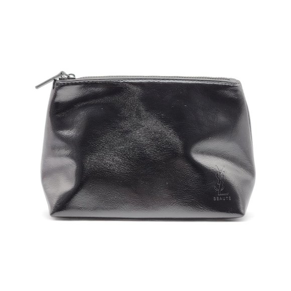 Yves Saint Laurent Beaute YSL Logo Necessities Cosmetic Toiletry Bag Black - Picture 1 of 4